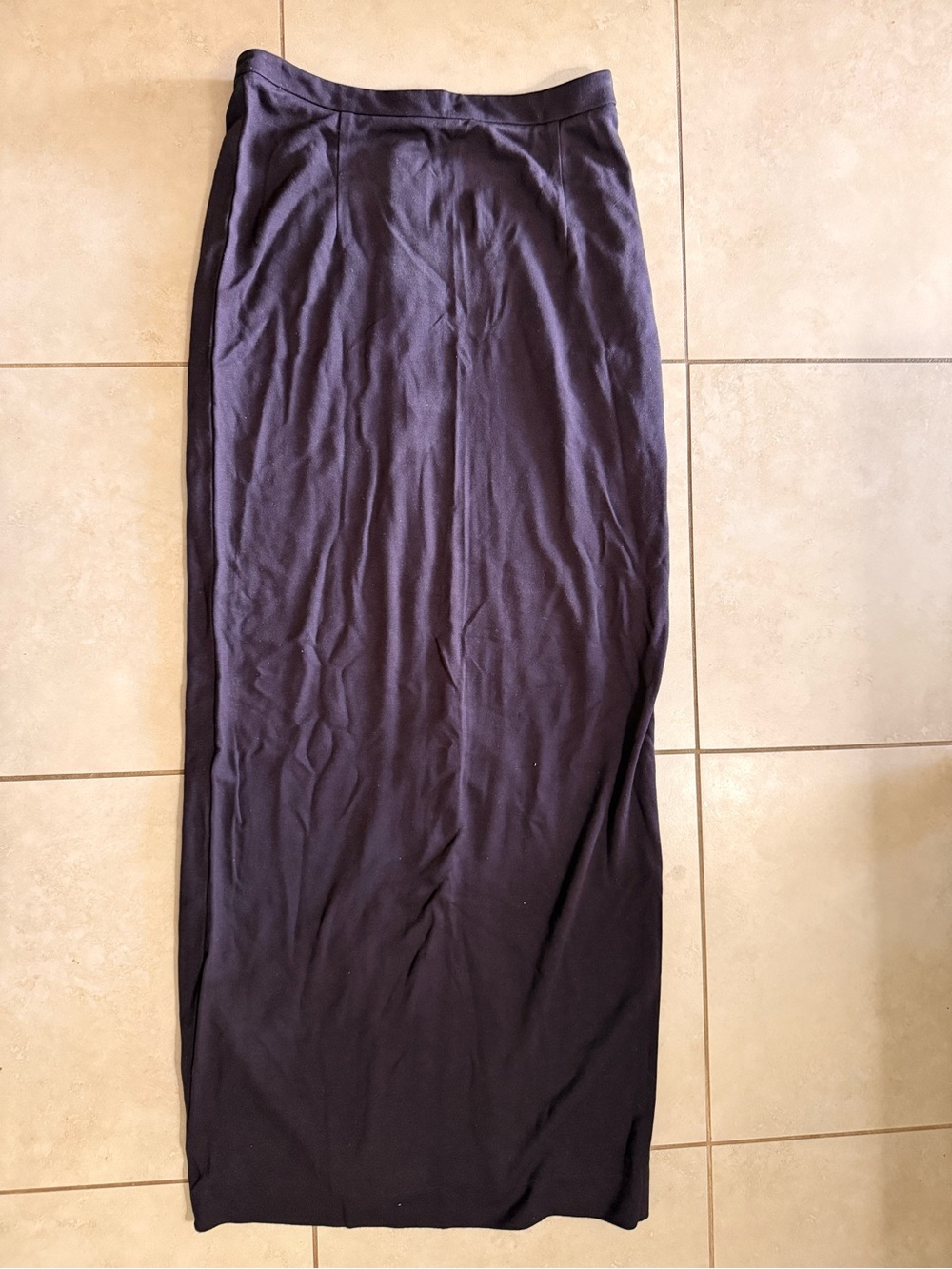 Tibi Navy Blue Jersey Maxi Skirt - Slim Silhouette